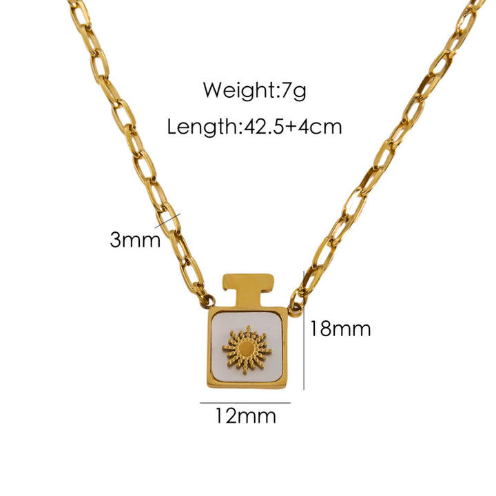 Collana con ciondolo in perle d'acqua dolce naturale Olivenorma Nacre 