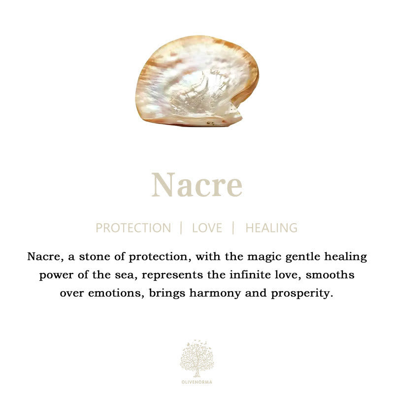 Collana con ciondolo in perle d'acqua dolce naturale Olivenorma Nacre 