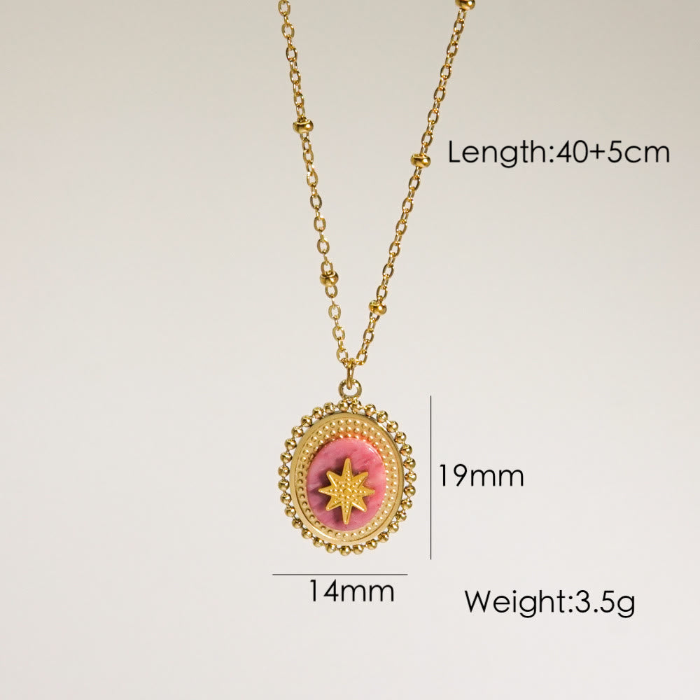 Collana con ciondolo in rodonite naturale Olivenorma 