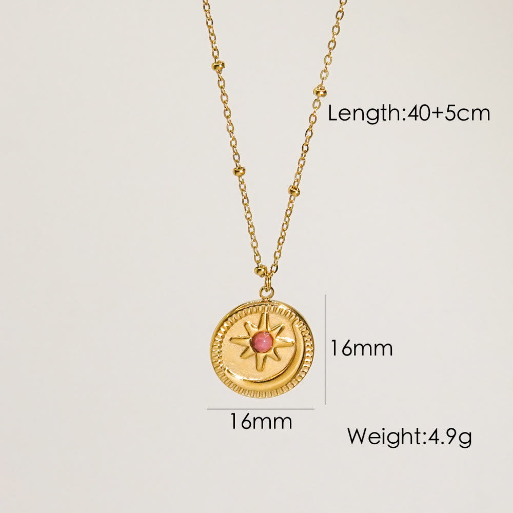 Collana con ciondolo in rodonite naturale Olivenorma 