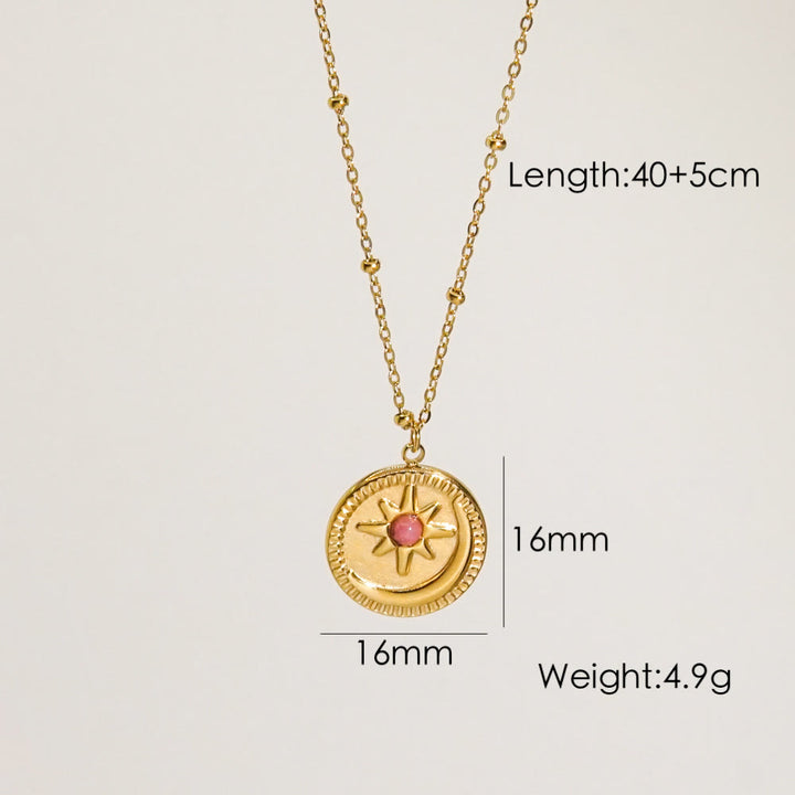 Collana con ciondolo in rodonite naturale Olivenorma 