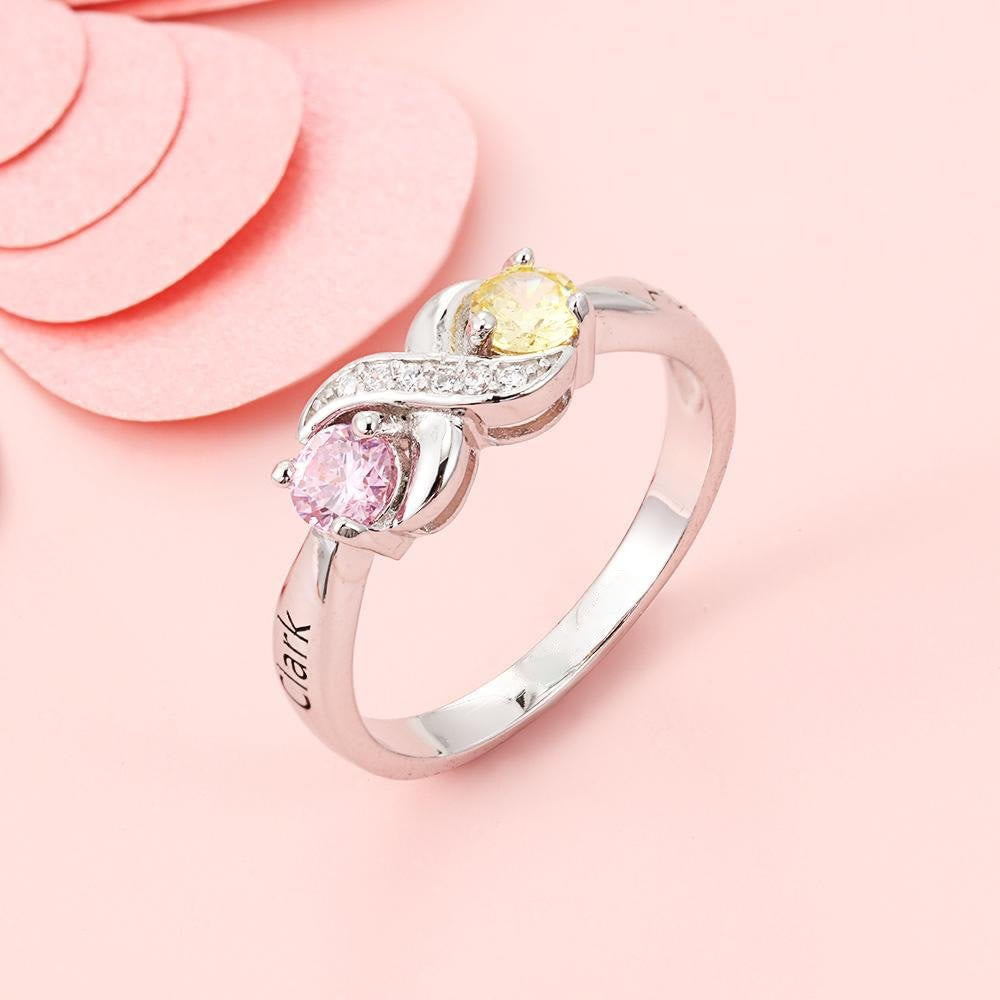 Olivenorma "Infinity"-2 Anello personalizzato con pietre portafortuna