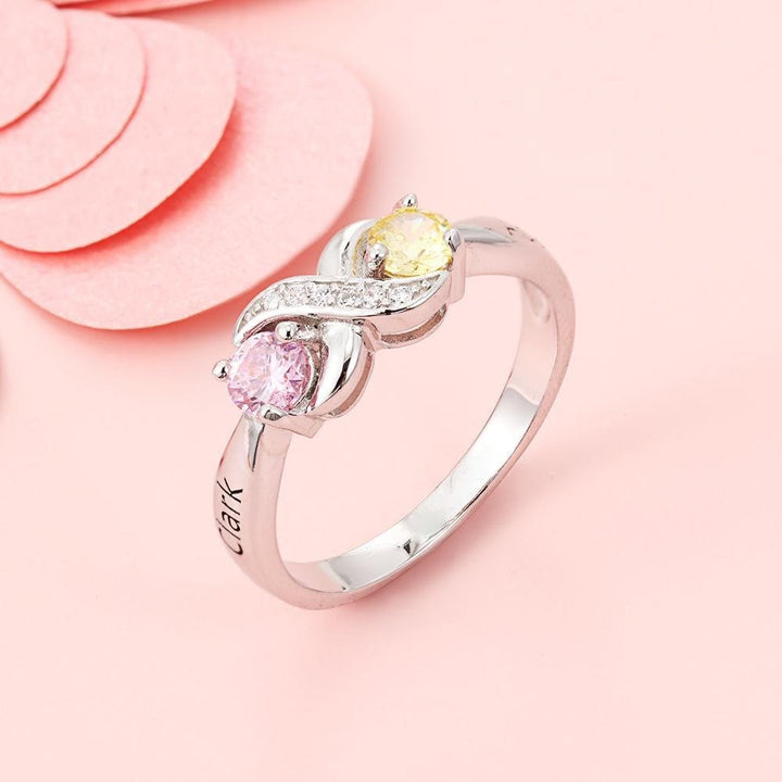 Olivenorma "Infinity"-2 Anello personalizzato con pietre portafortuna