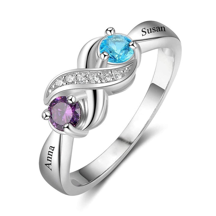 Olivenorma "Infinity"-2 Anello personalizzato con pietre portafortuna