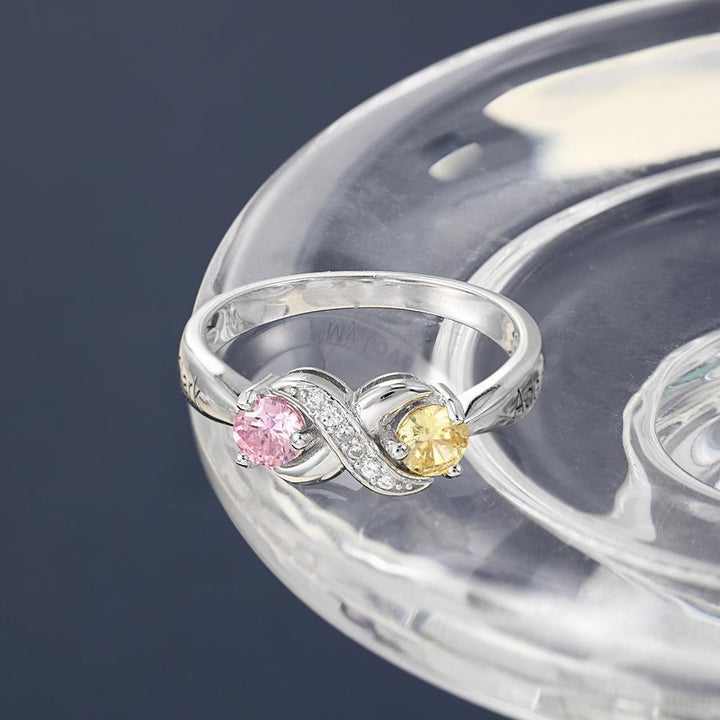Olivenorma "Infinity"-2 Anello personalizzato con pietre portafortuna