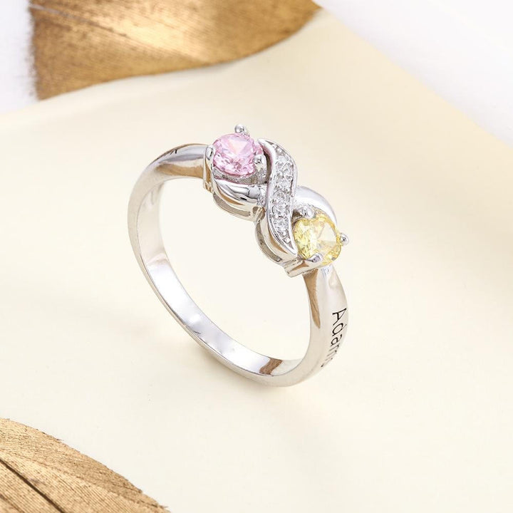 Olivenorma "Infinity"-2 Anello personalizzato con pietre portafortuna
