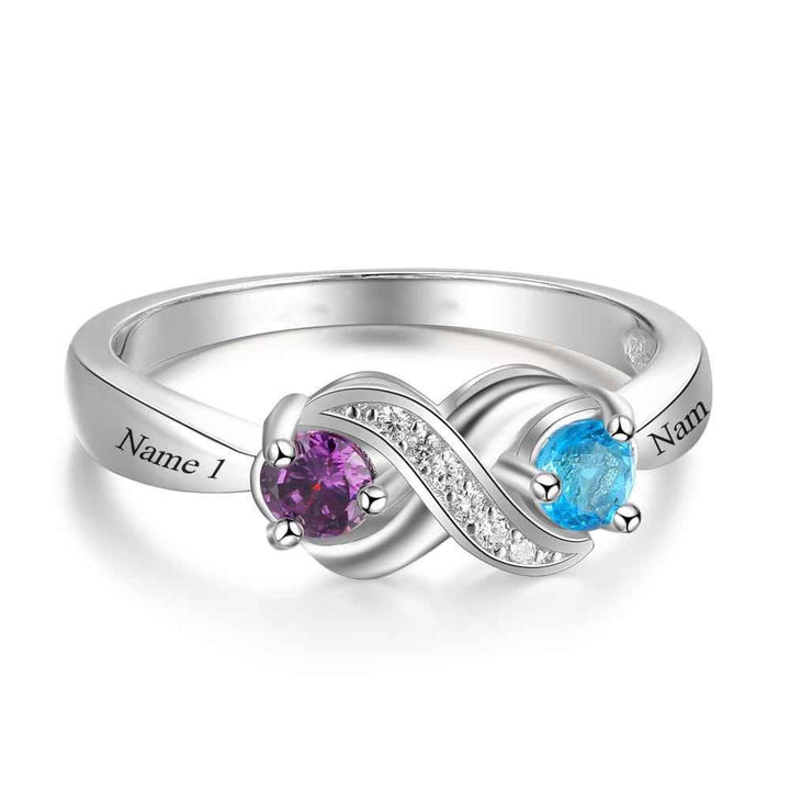 Olivenorma "Infinity"-2 Anello personalizzato con pietre portafortuna