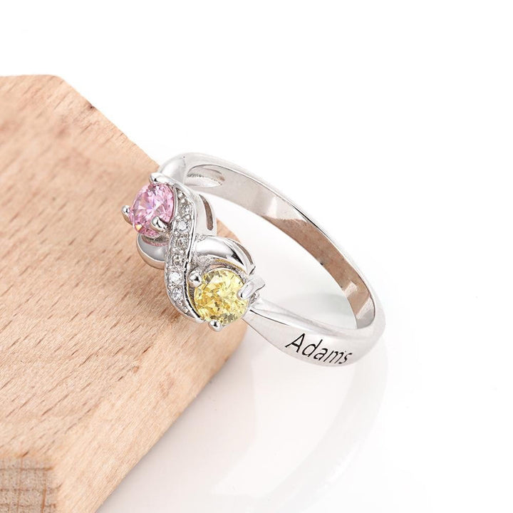 Olivenorma "Infinity"-2 Anello personalizzato con pietre portafortuna