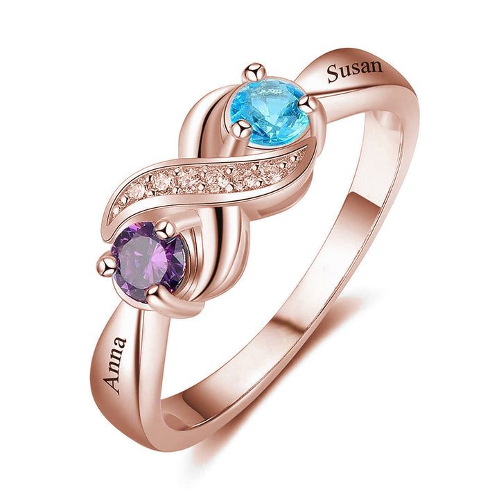 Olivenorma "Infinity"-2 Anello personalizzato con pietre portafortuna