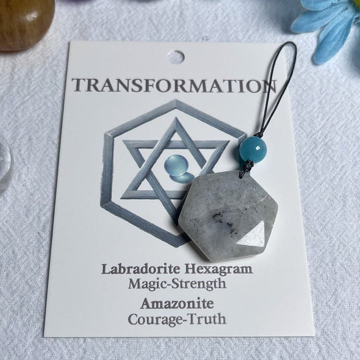 Portachiavi Ciondolo Cubo di Metatron in cristallo naturale Olivenorma