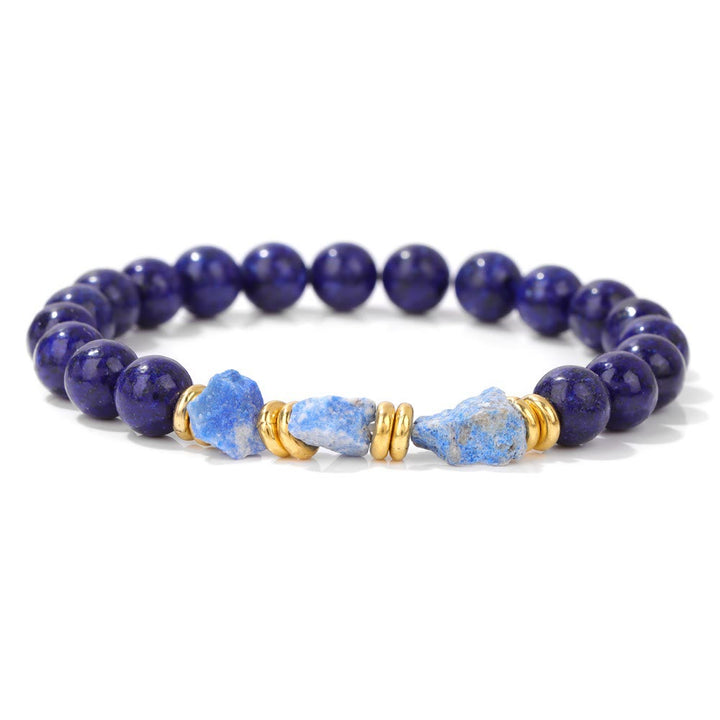 Bracciale di perline di pietre preziose grezze naturali Olivenorma 