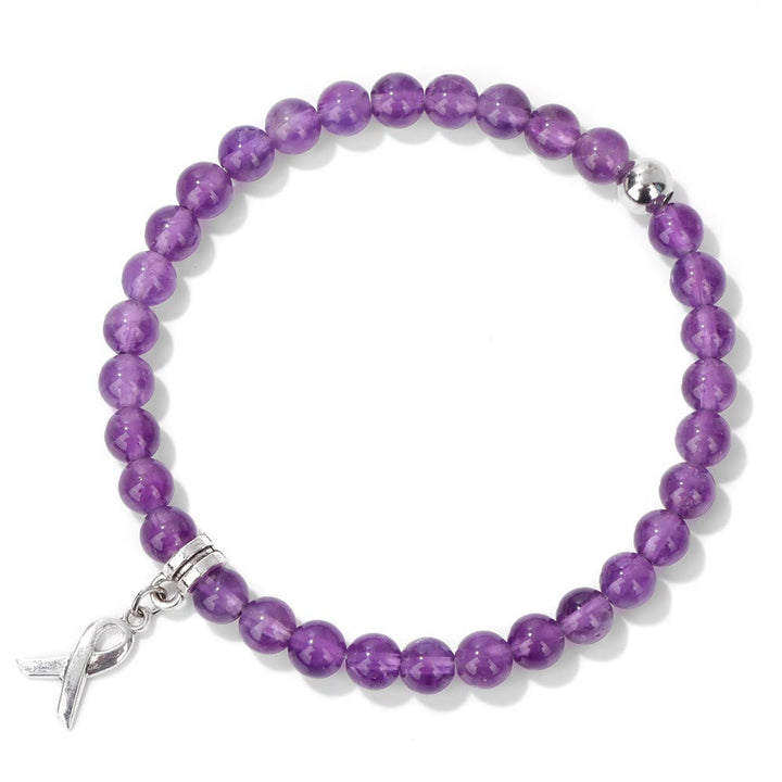 Olivenorma Ribbon Charm Braccialetto portafortuna con perline di pietre preziose naturali 