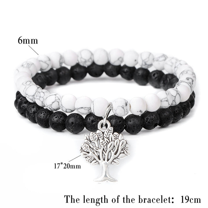 Bracciale Olivenorma Tree of Life Gemstone Double Layer