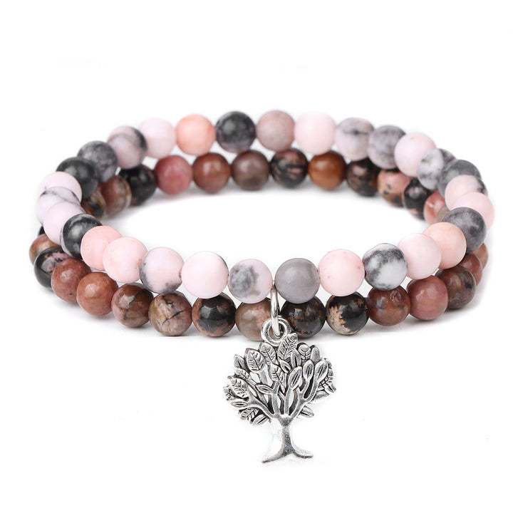 Bracciale Olivenorma Tree of Life Gemstone Double Layer