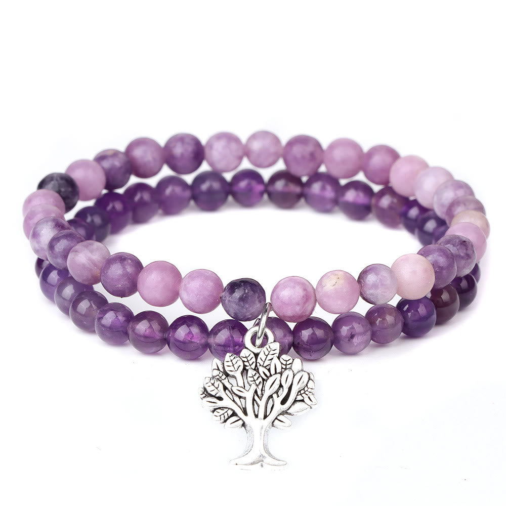 Bracciale Olivenorma Tree of Life Gemstone Double Layer