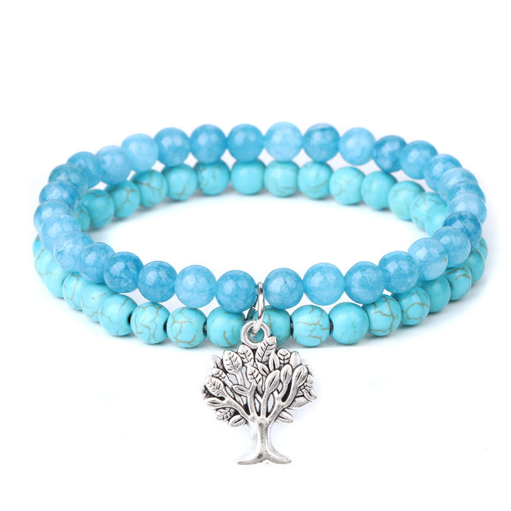 Bracciale Olivenorma Tree of Life Gemstone Double Layer