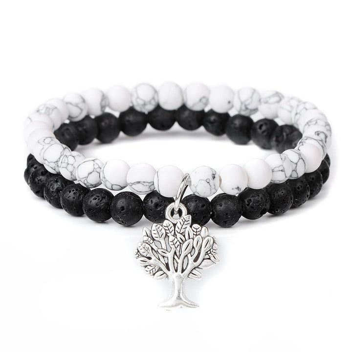 Bracciale Olivenorma Tree of Life Gemstone Double Layer