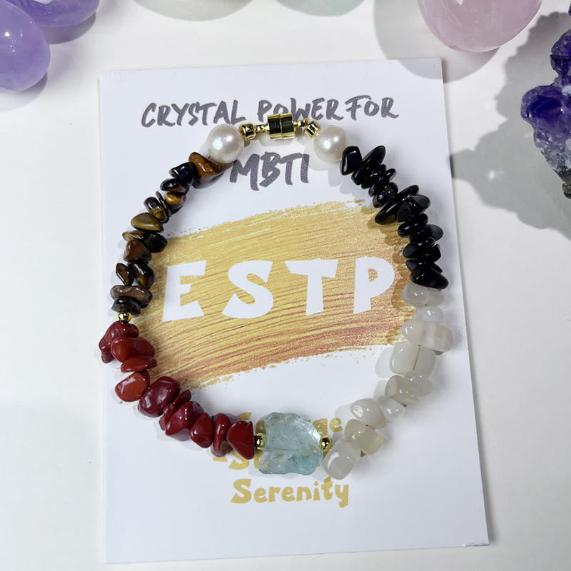 Olivenorma Natural Crystal MBTI Gem Braccialetto di personalità 