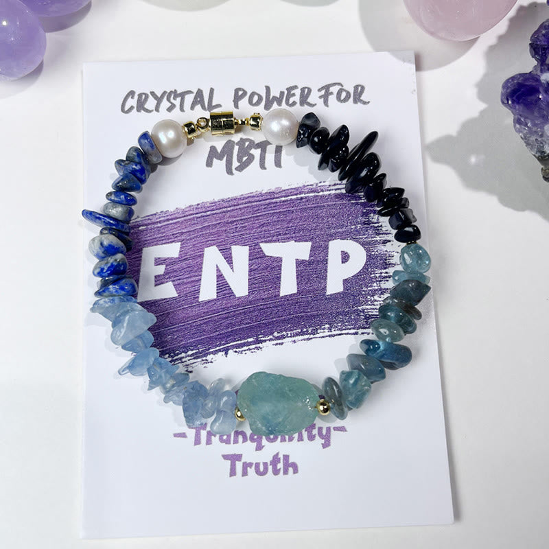 Olivenorma Natural Crystal MBTI Gem Braccialetto di personalità 