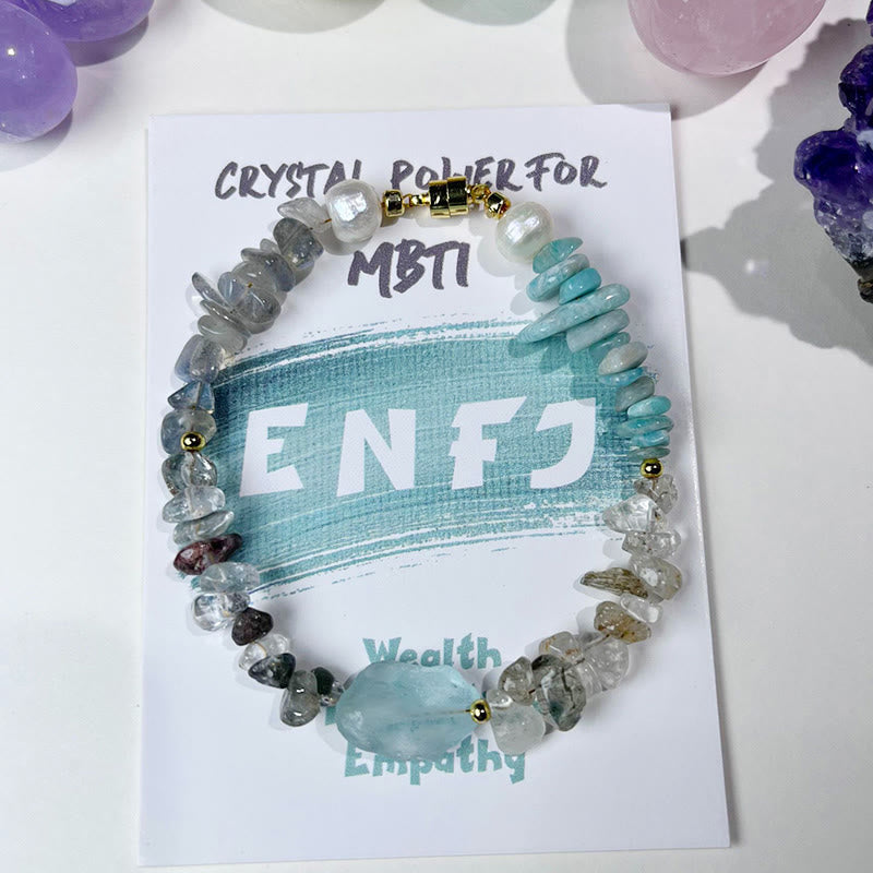 Olivenorma Natural Crystal MBTI Gem Braccialetto di personalità 