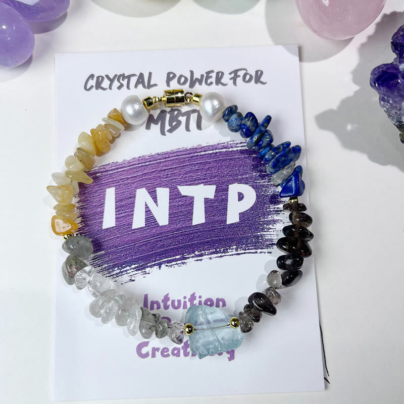 Olivenorma Natural Crystal MBTI Gem Braccialetto di personalità 