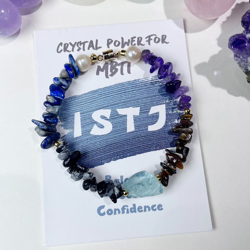 Olivenorma Natural Crystal MBTI Gem Braccialetto di personalità 