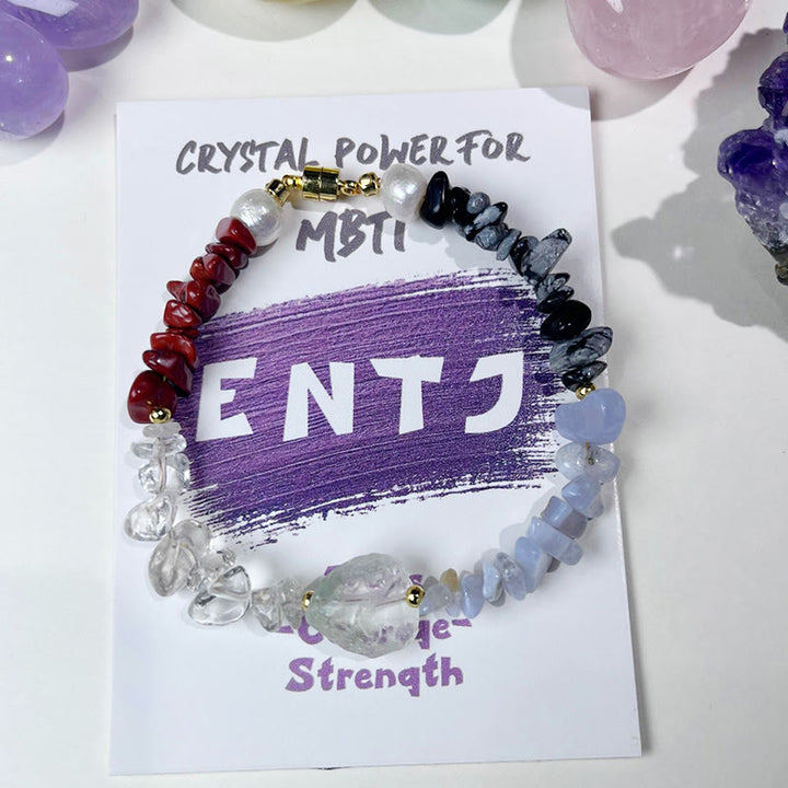 Olivenorma Natural Crystal MBTI Gem Braccialetto di personalità 