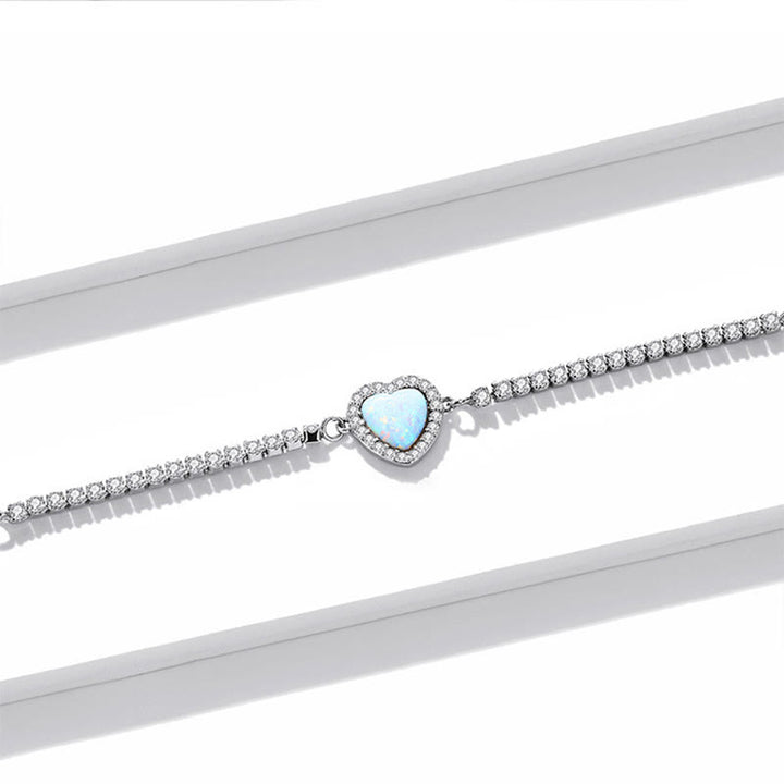 Olivenorma Set di gioielli con collana e bracciale a forma di cuore