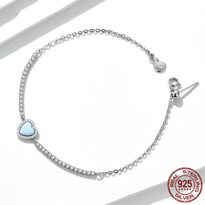 Olivenorma Set di gioielli con collana e bracciale a forma di cuore