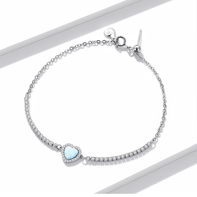 Olivenorma Set di gioielli con collana e bracciale a forma di cuore