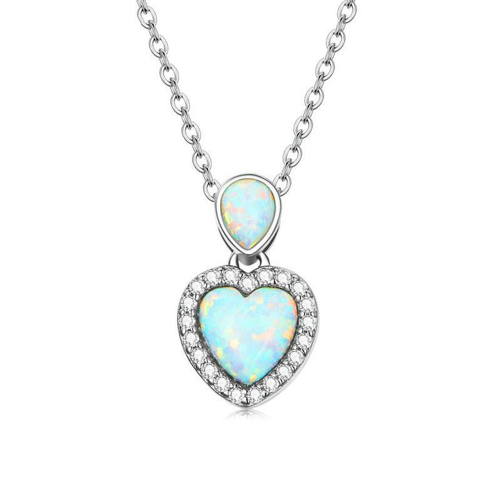 Olivenorma Set di gioielli con collana e bracciale a forma di cuore