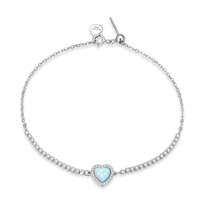 Olivenorma Set di gioielli con collana e bracciale a forma di cuore