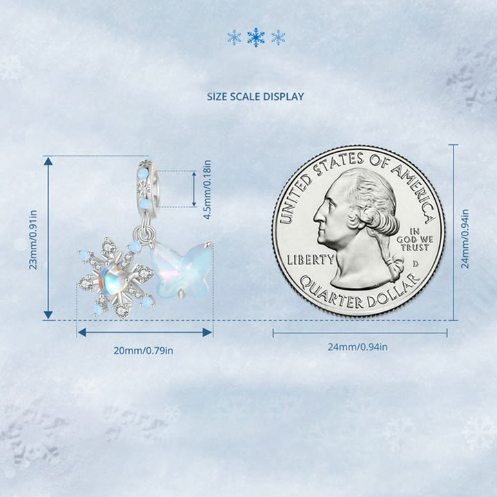 Olivenorma Fiocco di neve Farfalla Opale Collana girocollo in argento S925