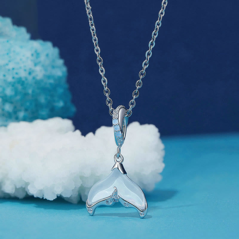 Collana Olivenorma Fish Tail Opal S925 in argento