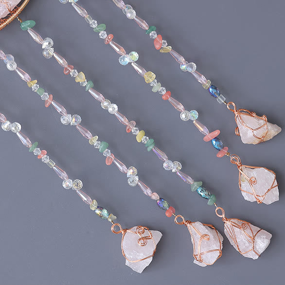 Olivenorma Strawberry Quartz Albero della vita Campanello eolico