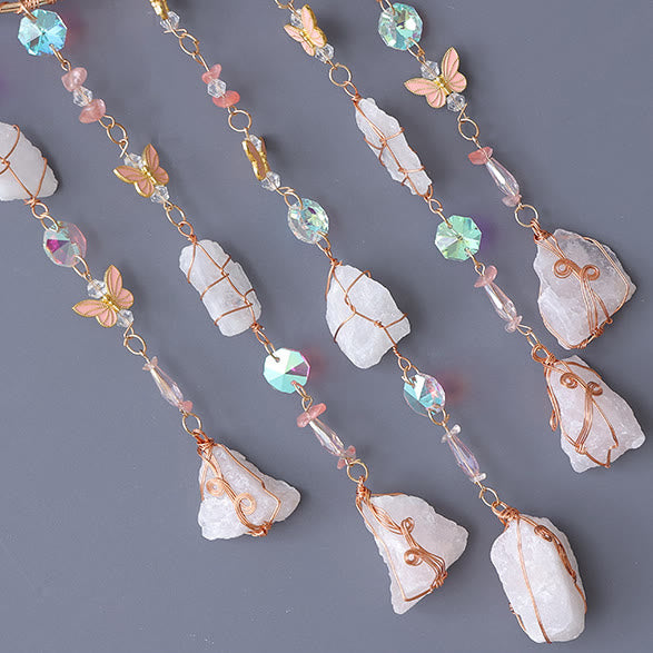 Olivenorma Rose Quartz Albero della vita Campanello a vento