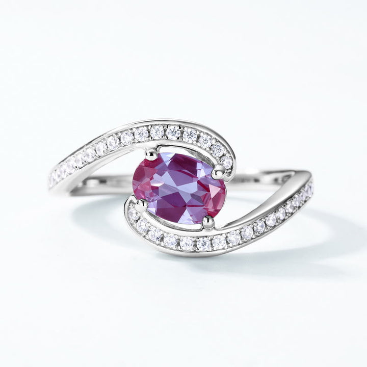 Anello a forma di occhio in alessandrite naturale Olivenorma