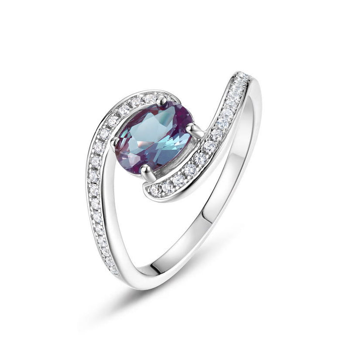 Anello a forma di occhio in alessandrite naturale Olivenorma