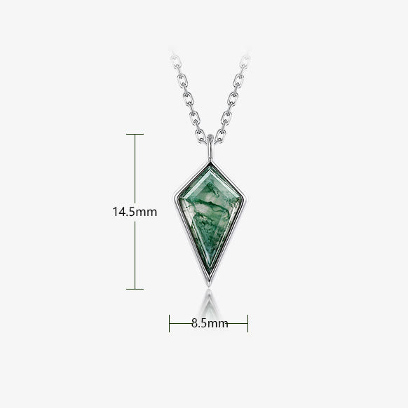Set di gioielli in agata muschiata naturale taglio aquilone Olivenorma