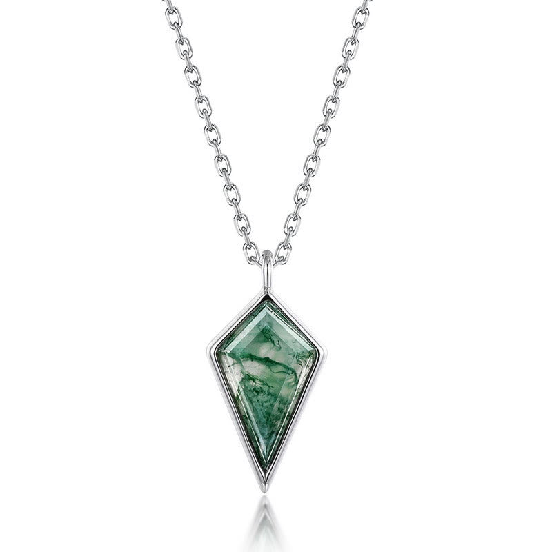 Set di gioielli in agata muschiata naturale taglio aquilone Olivenorma