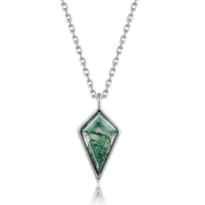 Set di gioielli in agata muschiata naturale taglio aquilone Olivenorma