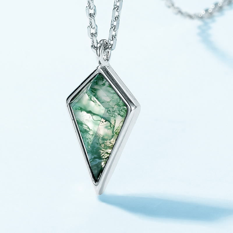Set di gioielli in agata muschiata naturale taglio aquilone Olivenorma
