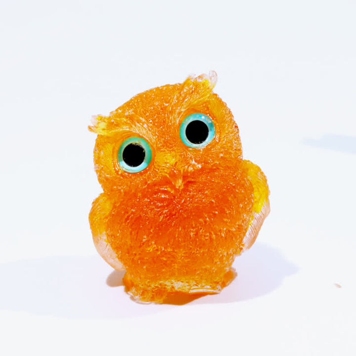 Decorazione in pietra preziosa con statuetta di gufo di cristallo guardiano saggio Olivenorma - Citrino#Occhio blu - 2,08''(L) * 1,57''(W) * 1,45''(H) - image 43