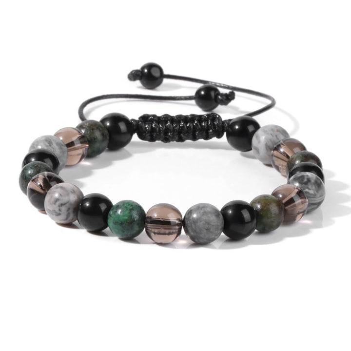 Olivenorma Bracciale con coulisse in perline di pietra naturale da 8 mm 