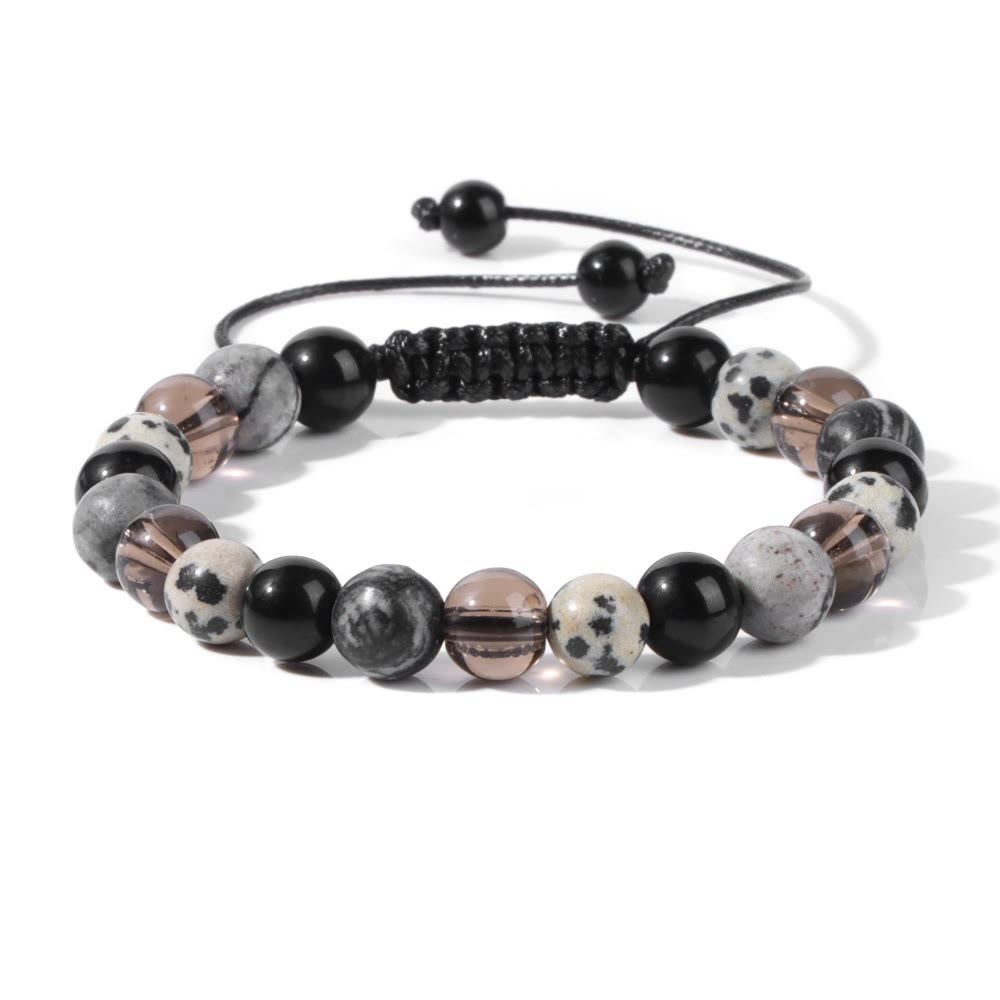 Olivenorma Bracciale con coulisse in perline di pietra naturale da 8 mm 