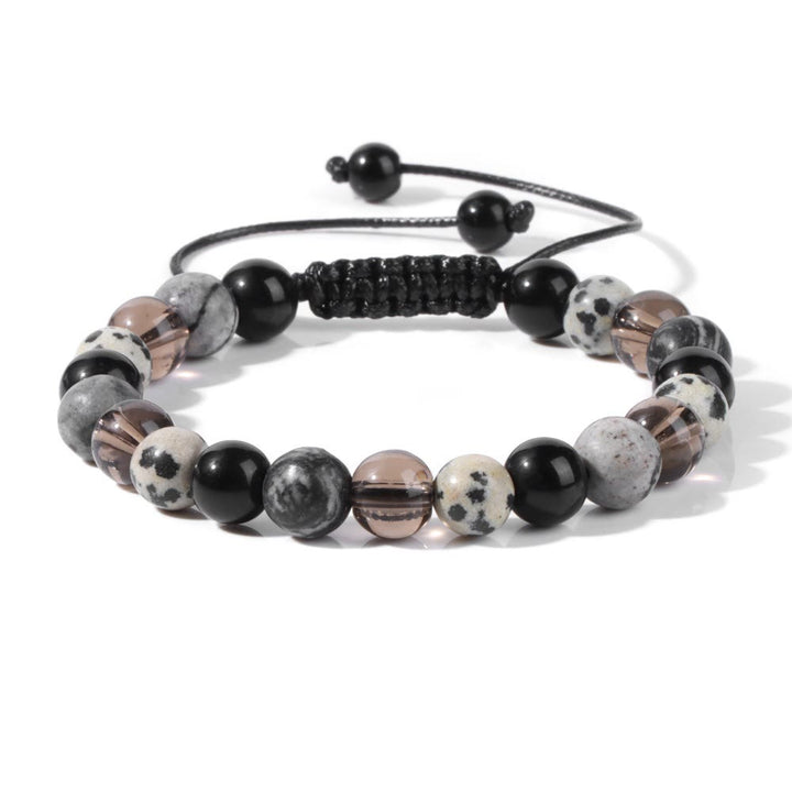Olivenorma Bracciale con coulisse in perline di pietra naturale da 8 mm 