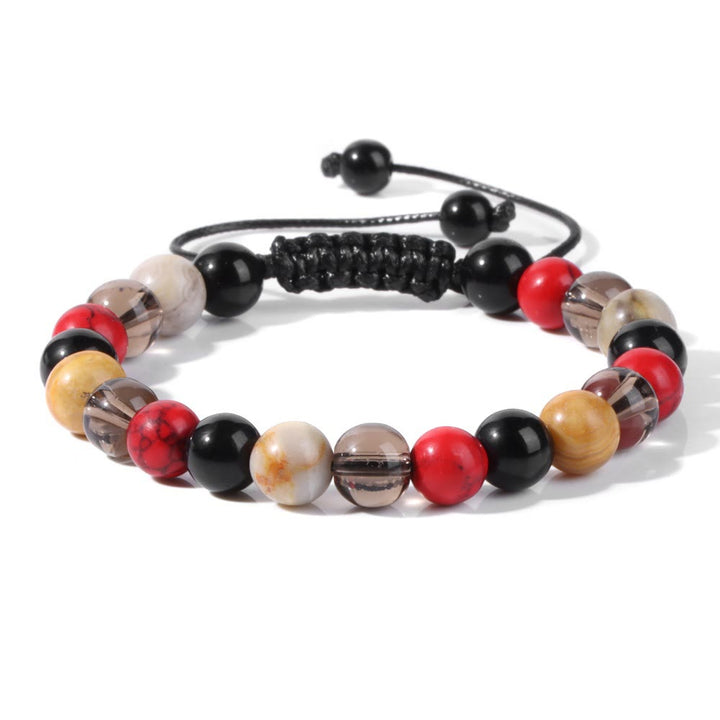 Olivenorma Bracciale con coulisse in perline di pietra naturale da 8 mm 