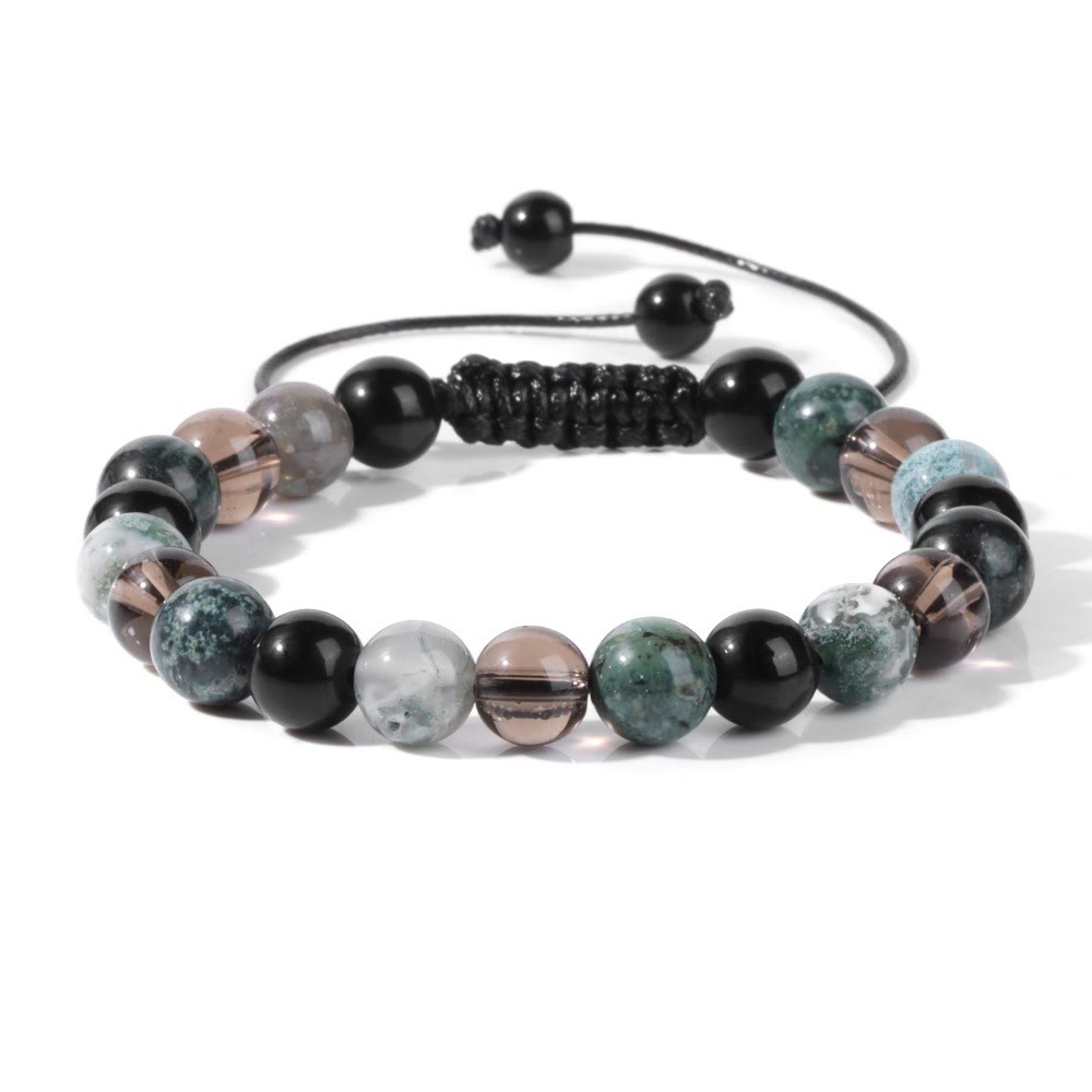 Olivenorma Bracciale con coulisse in perline di pietra naturale da 8 mm 