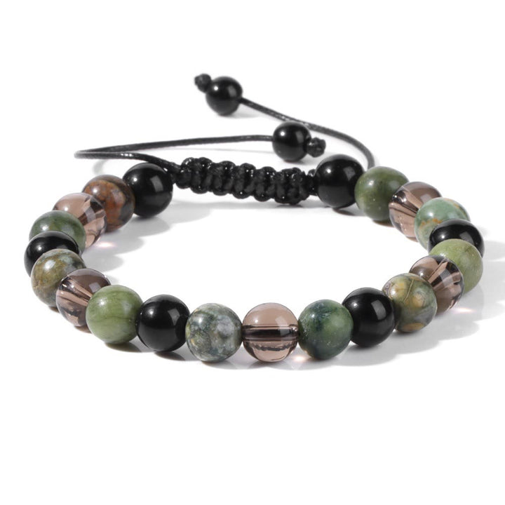 Olivenorma Bracciale con coulisse in perline di pietra naturale da 8 mm 