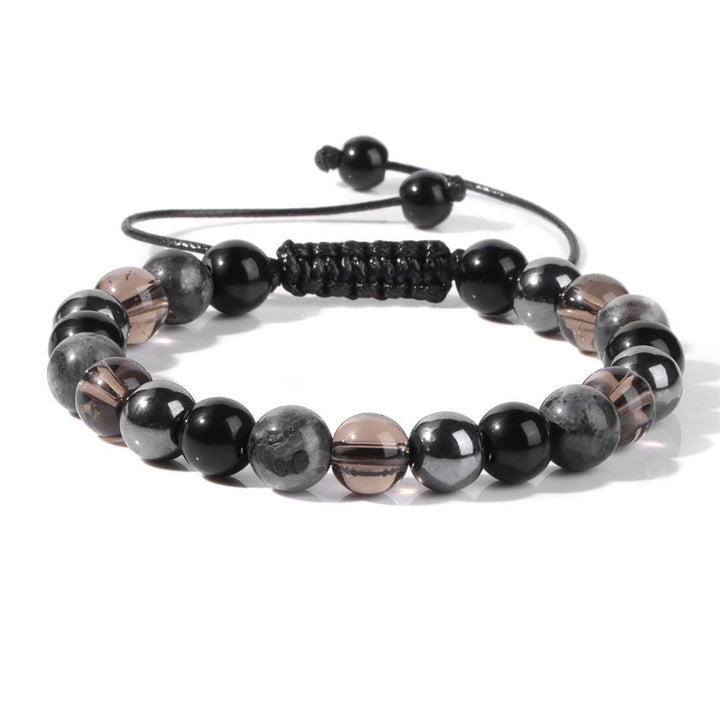 Olivenorma Bracciale con coulisse in perline di pietra naturale da 8 mm 